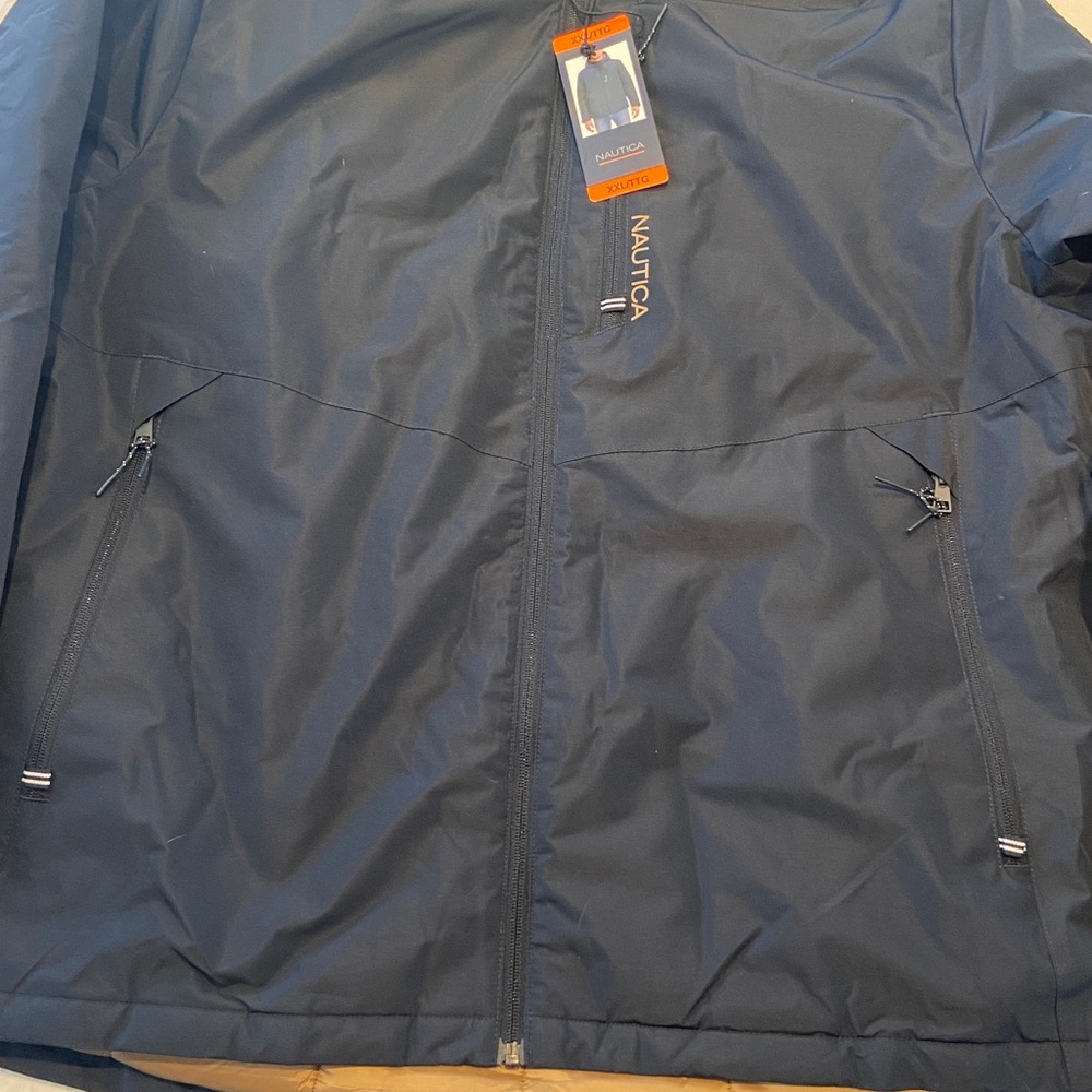 Nautica Men's Navy Hooded winter/ spring coat - Picture 5 of 13